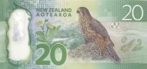 New Zealand 20 Dollars - Elizabeth II - Karearea - 2016 - Serial AX - Polymer - P.193