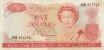 New Zealand 5 dollars - Élisabeth II - Nouvelle-Zélande - 1989 - Série JGB