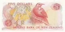 New Zealand 5 Dollars - Elizabeth II - Tui - ND (1985-1989) - Remplacement