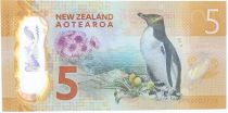 New Zealand 5 Dollars E. Hillary, Everest - Pengouin 2015 Polymer