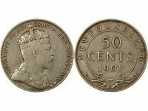 Newfoundland, Edward VII - 50 Silver Cents - 1907 London