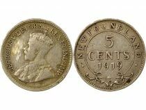 Newfoundland, George V - 5 Silver Cents - 1919 C Ottawa