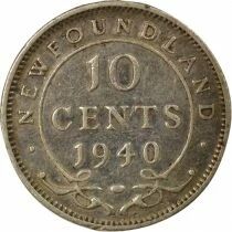 Newfoundland, George VI - 10 Silver Cents - 1940 Ottawa