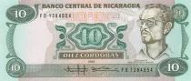 Nicaragua 10 Cordobas - Commander Amador - 1985 - FD Series