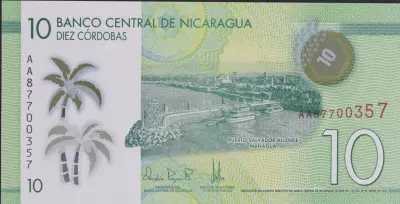 Nicaragua 10 Cordobas Castel Immaculada concepcion - Polymer - 2007