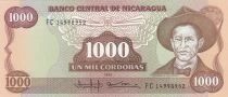 Nicaragua 1000 Cordobas - General A. C. Sandino - 1985 - FC Series