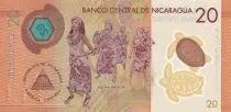 Nicaragua 20 Cordobas, Church - Maya Festival - Polymer - 2022