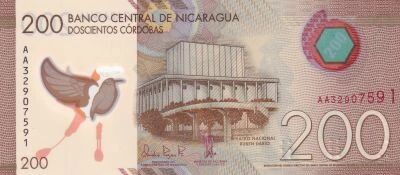 Nicaragua 200 Cordobas - Rub�n Dar�o National Theater - The comedy ballet El G�eg�ense - 2022 - AA Series