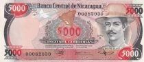 Nicaragua 5,000 Cordobas - Benjamin Zeledon - Assembly Building - 1985 - G Series
