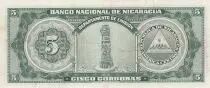 Nicaragua 5 Cordoba C. Nicarao - 1958