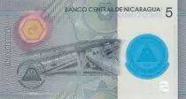 Nicaragua 5 Cordobas, Bank National - Polymer - 2019 (2020) - UNC