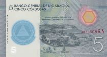 Nicaragua 5 Cordobas, Banque Nationale - Polymer - 2019 (2020) - Neuf