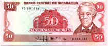 Nicaragua 50 Cordobas,  Jose Dolores Estrada - 1988