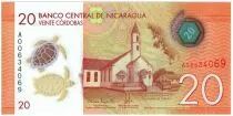 Nicaragua New2.2015 20 Cordobas, Church - Maya Festival - 2015