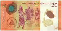 Nicaragua New2.2015 20 Cordobas, Church - Maya Festival - 2015