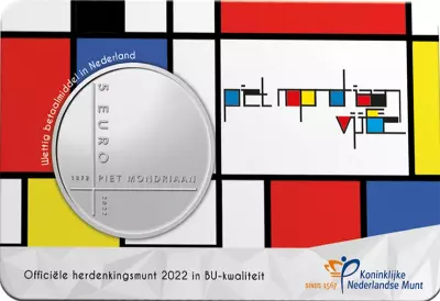 Niederlande  5 Euros Coincard UNC - 150 years of Piet Mondrian - 2022