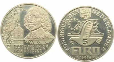 Niederlande 5 Euros - Constantin Huygens - 1996