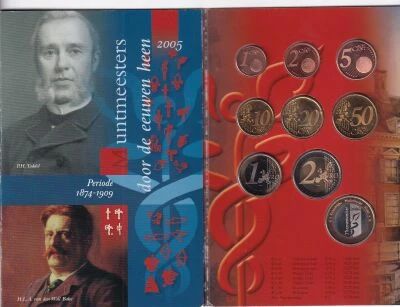 Niederlande BU Set - 1 cent to 2 euros + 1 commemorative medal - 2005