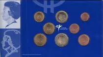 Niederlande UNC Set Netherlands 2002 - 8 euro coins - Queen Beatrix
