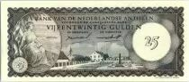 Niederl�ndischen Antillen 25 Gulden, View of Curacao - 1962