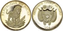 Niger 10 Francs, Lion and Emblem - 1968