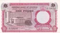Nigeria 1 Pound - Banque centrale - Travailleur agricole - 1965 - S&eacute;rie B/61