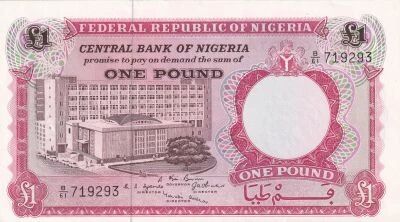Nigeria 1 Pound - Central Bank - Farmworker - 1965 - Series B/61