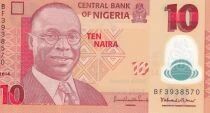 Nigeria 10 Naira - Alvan Ikoku - 2014 - S&eacute;rie BF - Polym&egrave;re