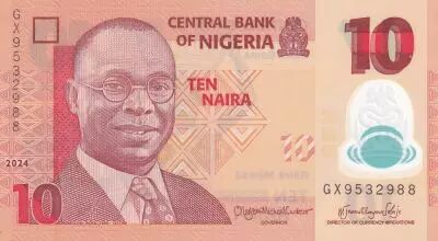 Nigeria 10 Naira - Alvan Nikoku - 2022 - Polymer - Serial GN - P.NEW