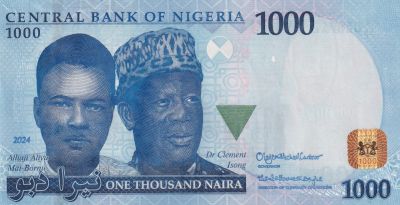 Nigeria 1000 Naira - Alhajo Aliyu Mai-Bornu, Dr Clement Isong - 2024 - Sries varies