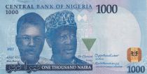 Nigeria 1000 Naira 2016 - Alhajo Aliyu Mai-Bornu, Dr Clement Isong - 2023 - Serial K/68