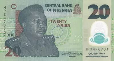 Nigeria 20 Naira - G�n�ral Muhammad, Potier - Polymer 2021 - Neuf