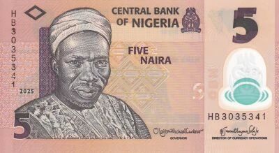Nigeria 5 Naira - Portrait of Alhaji Sir Abubakar Tafawa Balewa - 2025 - HB Series - Polymer