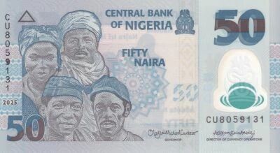 Nigeria 50 Naira - Nig�rians - P�cheurs - Polymer - 2025 - S�rie CU