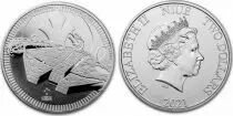 Niue 2 Dollars Elizabeth II -  1 Oz Silver Falcon Millennium 2021