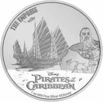 Niue island 2 Dollars - 1 oz Silver - Empress Pirates of the Caribbean - 2022