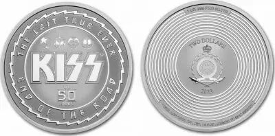 Niue island 2 Dollars - 1 oz Silver - Kiss - 2023