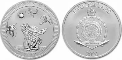 Niue island 2 Dollars - Grogu baby Yoda - Star Wars  - 2025 - Oz Silver