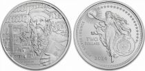 Niue island 2 Dollars - Gutenberg - 2024 - Ounce Silver