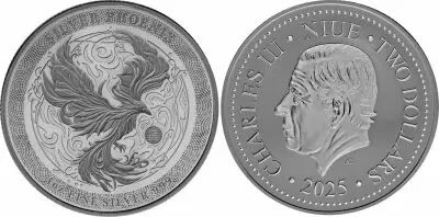 Niue island 2 Dollars - Phoenix - 2025 - Ounce Silver
