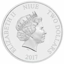 Niue island Snoke - Star Wars? - 2 Dollars colour 2017