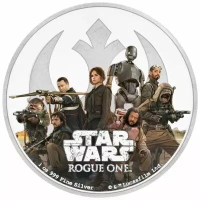 Niue island The Rebellion - Rogue One - Star Wars? - 2 Dollars colour 2017