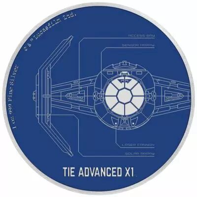 Niue island TIE ADVANCED X1 - Star Wars? - 2 Dollars 2018