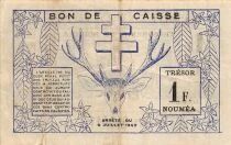 Nle Cal&eacute;donie 1 Franc - 15-07-1942 - P.52