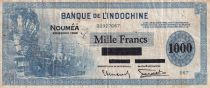 Nle Calédonie 1000 Francs - Nouméa - Rizière - 1944 - Série C 38 - TB - P.47b