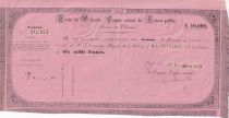 Nle Calédonie 10000 Francs - Traite du Trésor Public - 29-12-1869 - SUP