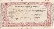 Nle Calédonie 10000 Francs - Traite du Trésor Public - Sign. Chazal - 14-03-1879