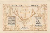 Nle Cal&eacute;donie 2 Francs - 29-03-1943 - P.56a