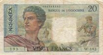 Nle Cal&eacute;donie 20 Francs - Jeune berger - ND (1963) - P.50c