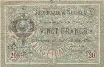 Nle Calédonie 20 Francs Etablissement de Nouméa - 01-09-1874 - TB - P.3